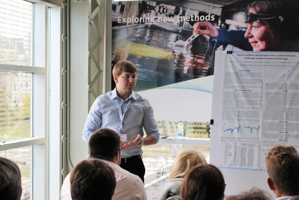 Austin presenting at Hendrix Genetics meeting