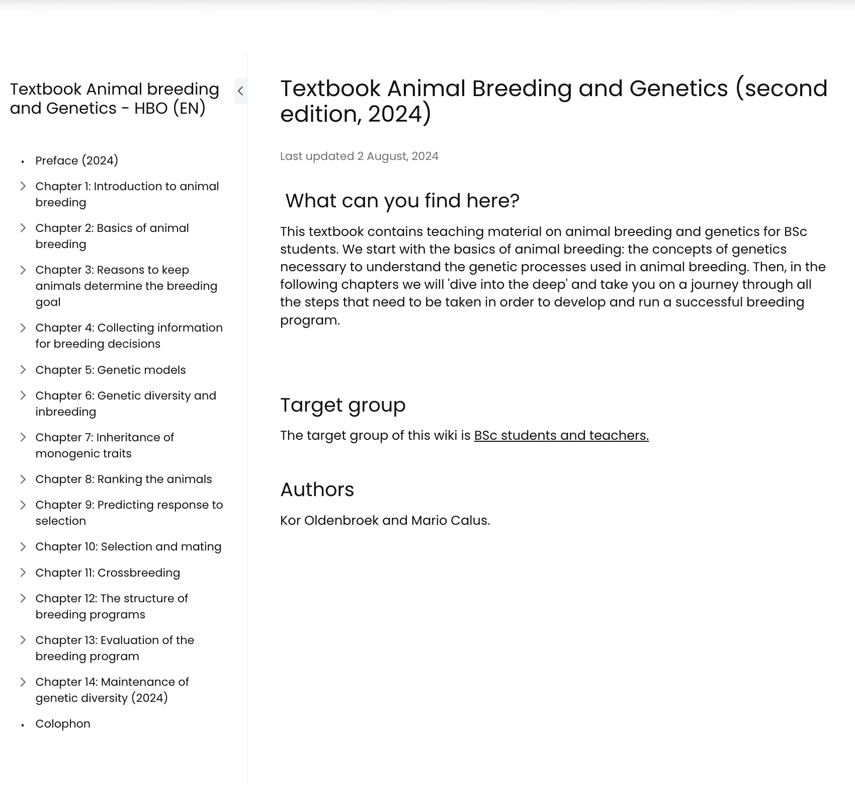 Textbook Animal Breeding and Genetics