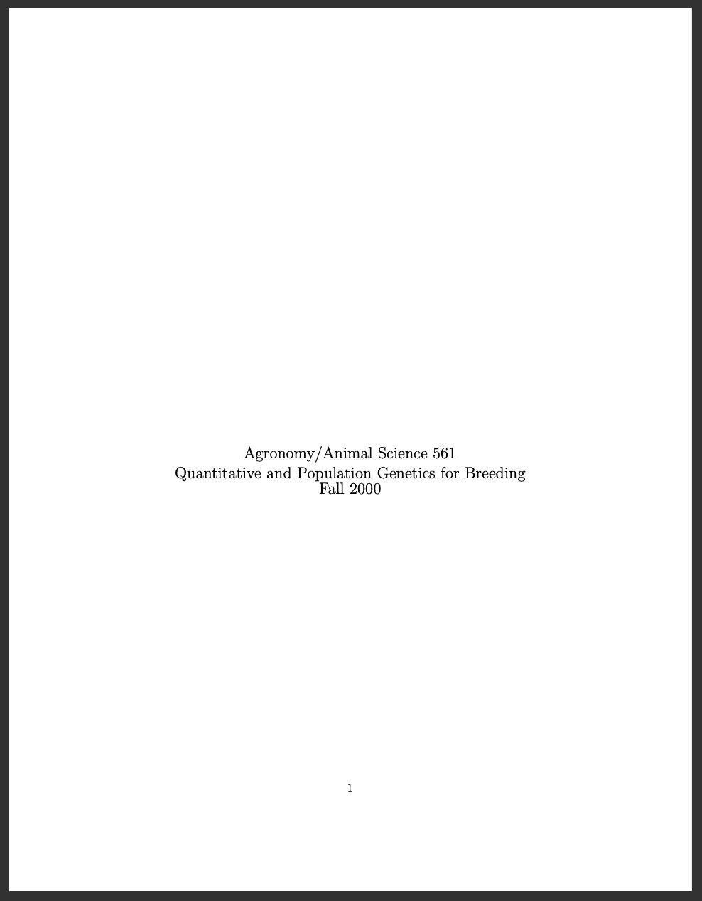 Quantitative and Population Genetics for Breeding