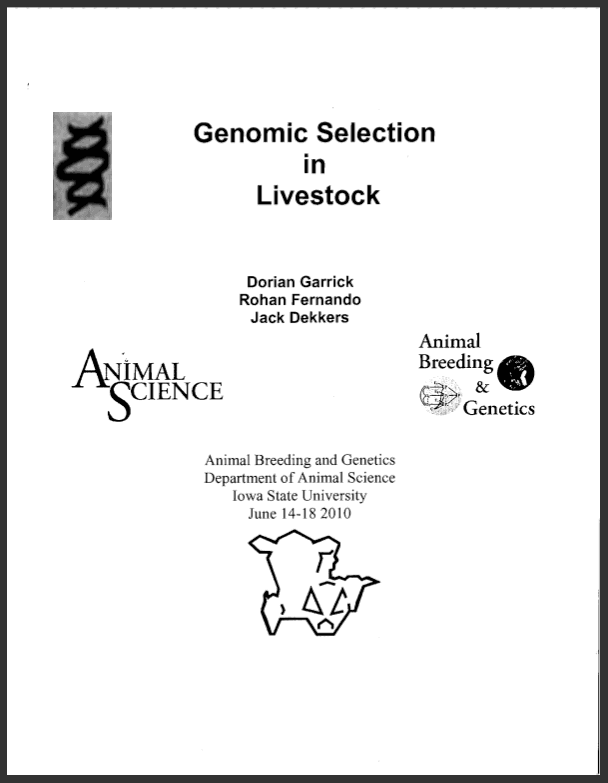 Genomic Selection Short Course 2010