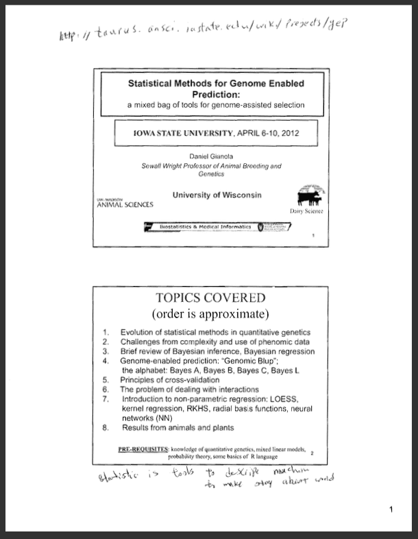 Genomic Prediction Short Course